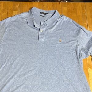 Polo by Ralph Lauren Men's Blue Pima Cotton Polo Shirt